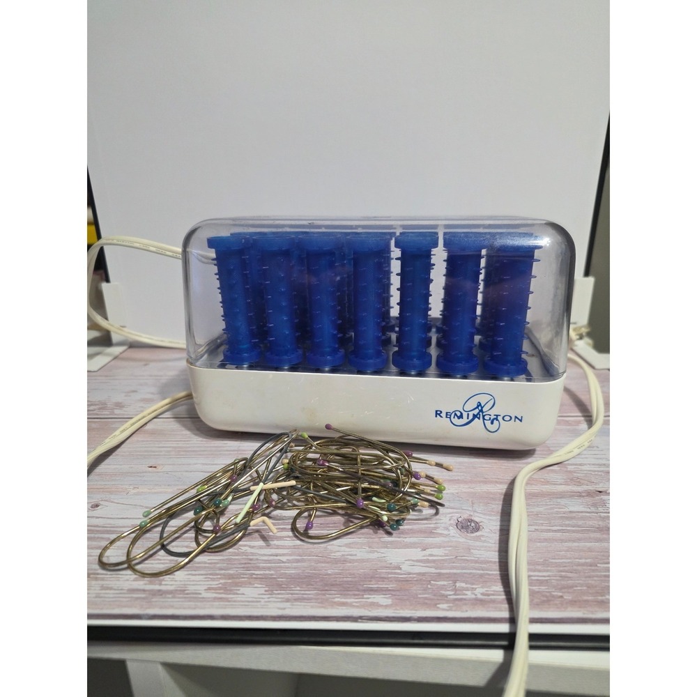 Remington H-21SP Electric Hot Roller Hair Setter 20 Blue Rollers with Pins